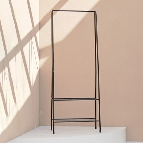 가구느낌 튼튼한 철제 옷걸이 2단 수납 미니행거