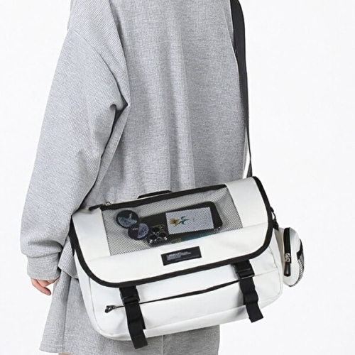 남성 여성 메쉬 포켓 캐주얼 메신저 크로스백 KYR-WDC4E81_이미지