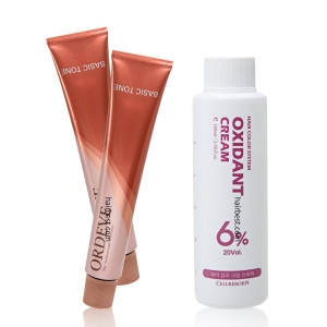 밀본 올디브 컬러 염색약 1제 80g+2제 100ml 6-40