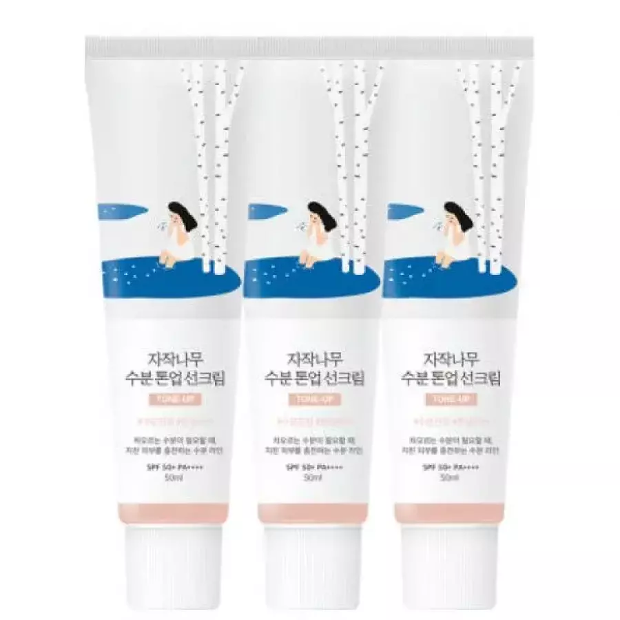 라운드랩 자작나무 수분 톤업 선크림 50ml (3개)_이미지