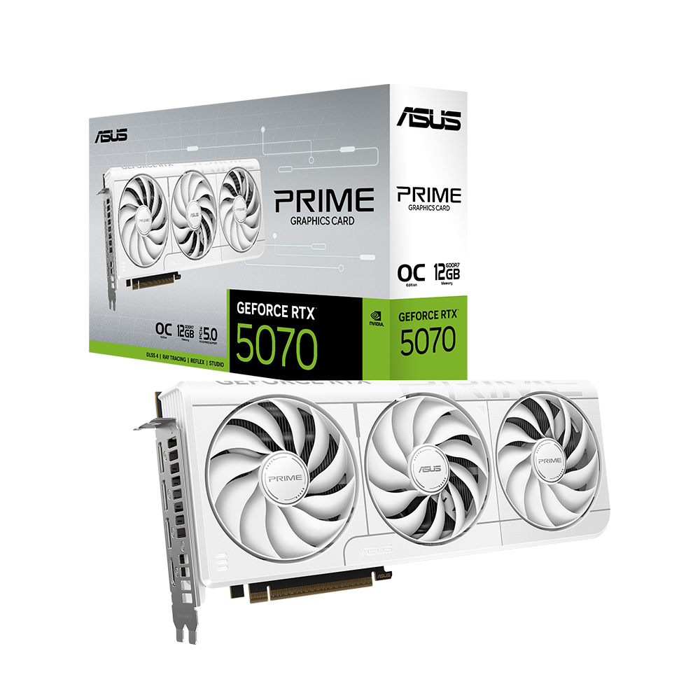 ASUS PRIME 지포스 RTX 5070 WHITE OC D7 12GB 인텍앤컴퍼니