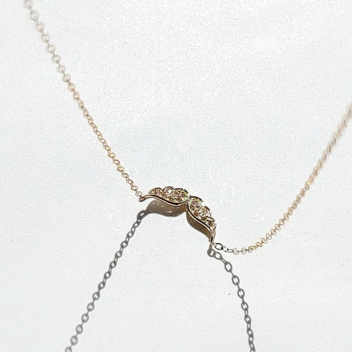 에버링 14K 금 모이사나이트 목걸이 나의 수호천사_NMOM4501