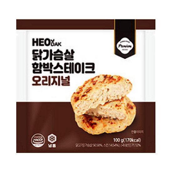 허닭 닭가슴살 함박스테이크 오리지널 100g (15개)