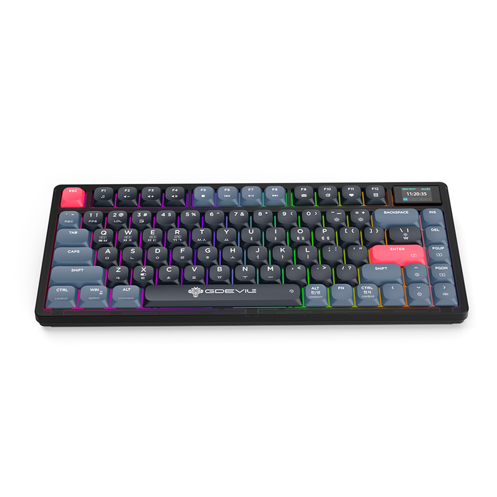 GDEVIL G712LS PLUTON 유무선 기계식 (블루블랙)_이미지