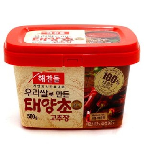 해찬들 우리쌀로 만든 태양초 골드 고추장 500g (1개)_이미지
