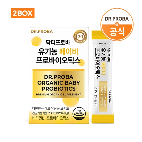 콜마비앤에이치 닥터프로바 유기농 베이비 프로바이오틱스 2g 30포 (2개)