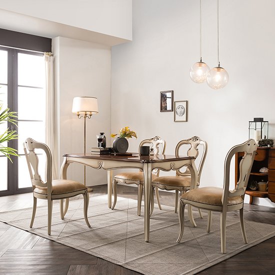 리체갤러리 빈티지엔틱 엘라 식탁 아이보리