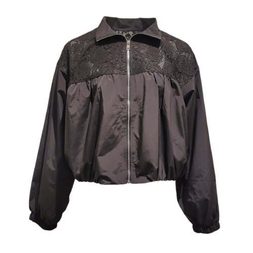 멜본 레이스매칭 하이넥 점퍼_STJA26432_이미지