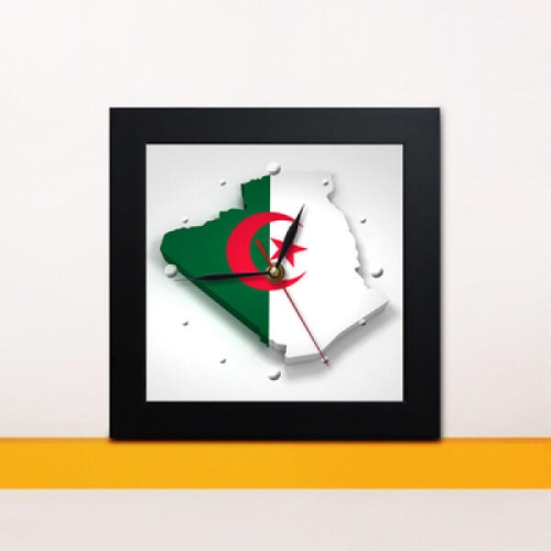 아트박스  꾸밈  iy318-세계의시간_알제리카메룬코트디부아르미니액자벽시계_디자인액자시계