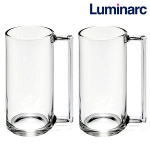 400ml 2P세트 아이스아메리카노잔 홈카페유리컵 소맥 내열 강화 에이드잔 일자 머그컵