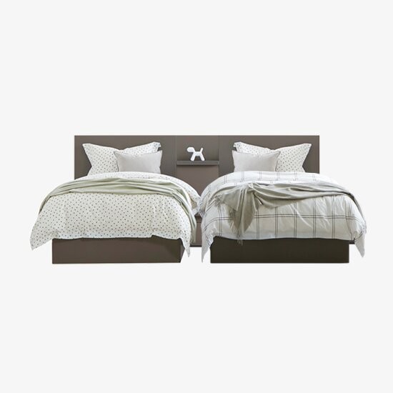 시몬스 D2178A 트윈 침대 SS+SS 레귤러 타입+협탁 (자스민)_이미지