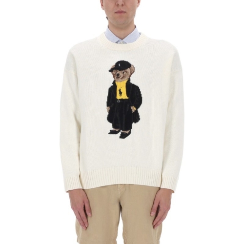 폴로랄프로렌 인타르시아 베어 크루넥 스웨터 211978310 001CLUBHOUSECREAMMULTI