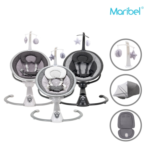 마리벨 스핀 코지 360 스마트 바운서 풀세트 (마젠타블랙에디션)