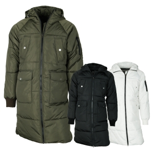 세인트루크 나나캐주얼 남녀공용 야상스타일 포켓 롱 패딩점퍼 MCOSL7009_이미지