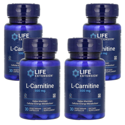 라이프익스텐션 L-카르니틴 500mg 30캡슐 (4개)_이미지