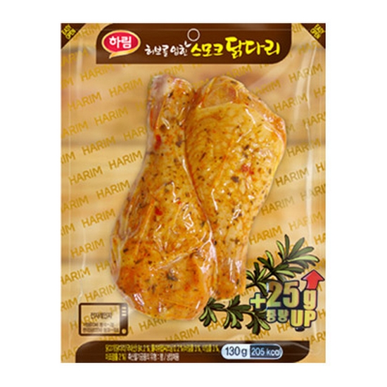 하림 허브를 입힌 스모크 닭다리 130g (8개)_이미지