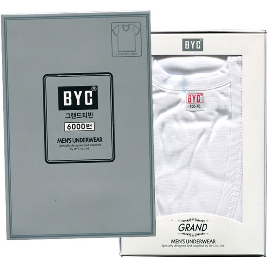 BYC  그랜드 고급 순면 50수 반팔 런닝 BYI6036 (1매)