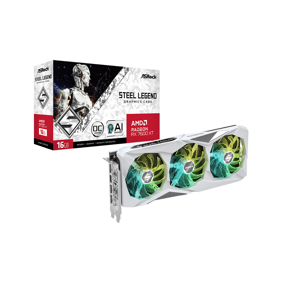 ASRock 라데온 RX 7600 XT 스틸레전드 OC D6 16GB 대원씨티에스