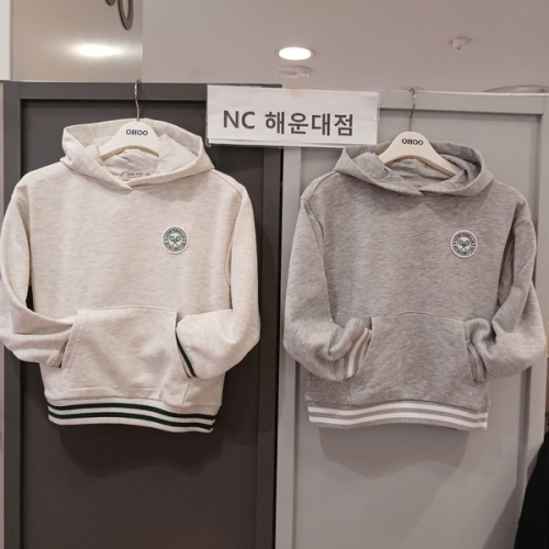 스포티 후드 스웻셔츠 OHMH25101--학 아이템---대박완판 베이지 140