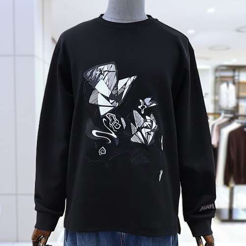 리버클래시 LLF42604 블랙 섹션 플라워 아트웍 티셔츠