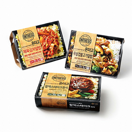 아워홈 온더고 함박스테이크&덮밥 도시락 (6팩)_이미지