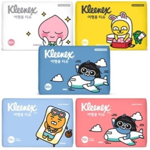 크리넥스 카카오 여행용 티슈 50매 (12팩)_이미지