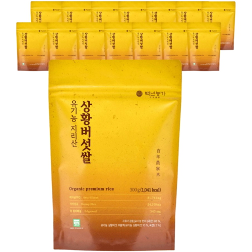 백년농가 유기농 지리산 상황버섯쌀 300g (15개)_이미지
