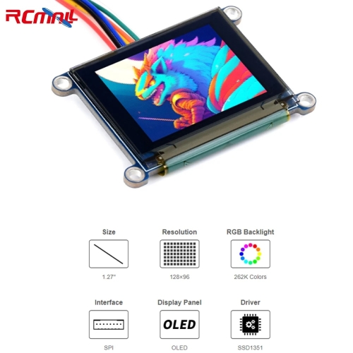 �Ƶ��̳� ����� ���� ȣȯ STM32 �� RGB OLED ���÷��� ��� SPI �������̽� SSD1351 ����̹� 1.27 ��ġ ..