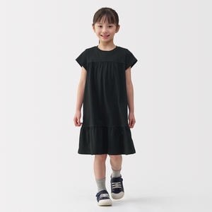 MUJI 키즈 저지 티어드 원피스 CB1MIA5S