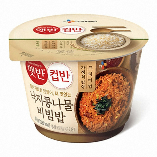 CJ제일제당 햇반 컵반 낙지콩나물비빔밥 216g (1개)_이미지