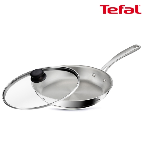 테팔 SS 퍼펙트 레지스트 IH 프라이팬 (28cm+유리뚜껑)_이미지