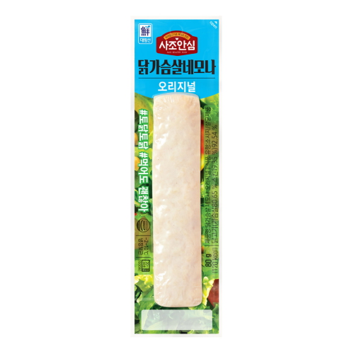 사조대림 대림선 사조안심 닭가슴살 네모나 오리지널 80g (10개)_이미지