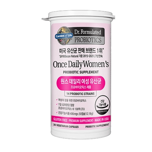 에이치브이엘 가든오브라이프 Dr. Formulated 원스 데일리 500억 여성유산균 30캡슐 (2개)