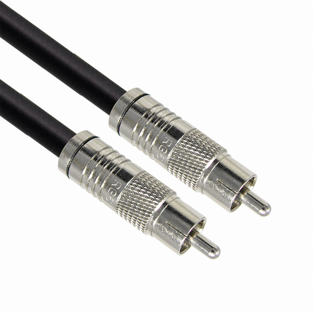 RCA to RCA 5C 동축 케이블 고급형 블랙