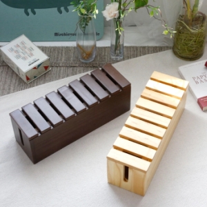 올리오 원목 멀티탭 케이블 정리함_이미지