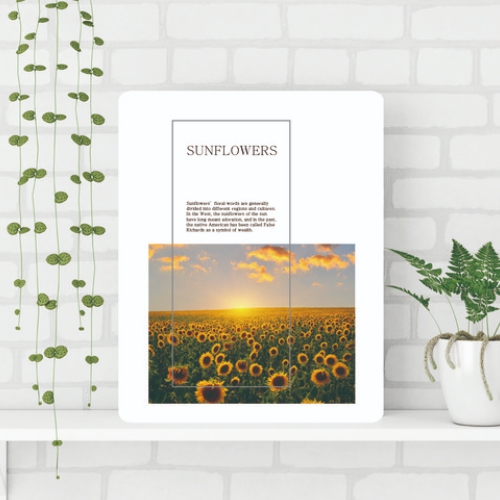 가온 해바라기B 접이식 액자테이블 (60x48cm)