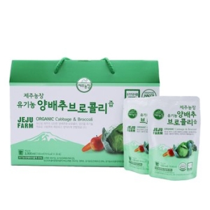 제주농장 유기농 양배추 브로콜리즙 100ml 30포 (1개)_이미지