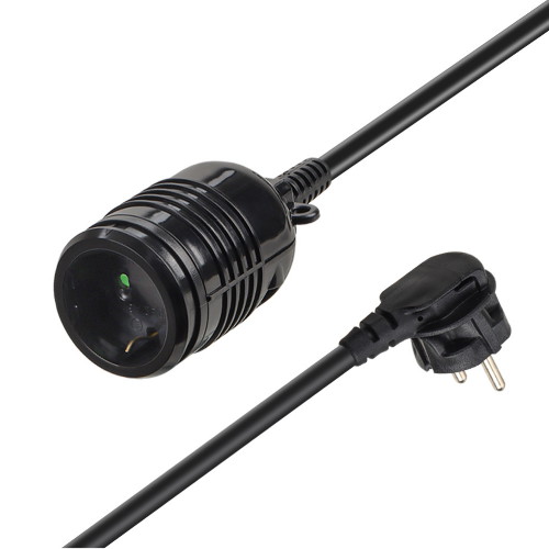 현대일렉트릭 1구 16A 연장코드 멀티탭 블랙