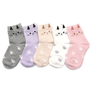 [불명] 젤리냥이 5켤레 유아 아동 고양이 양말 세트_이미지