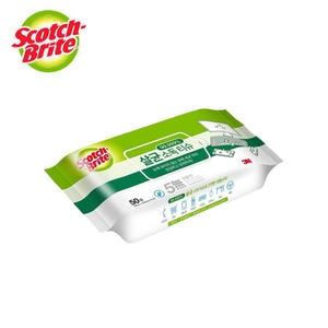 3M 스카치브라이트 살균 소독 티슈 리필형 50매 (1팩)