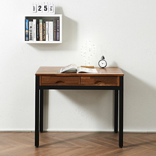 인리브 멀바우 원목 서랍 책상