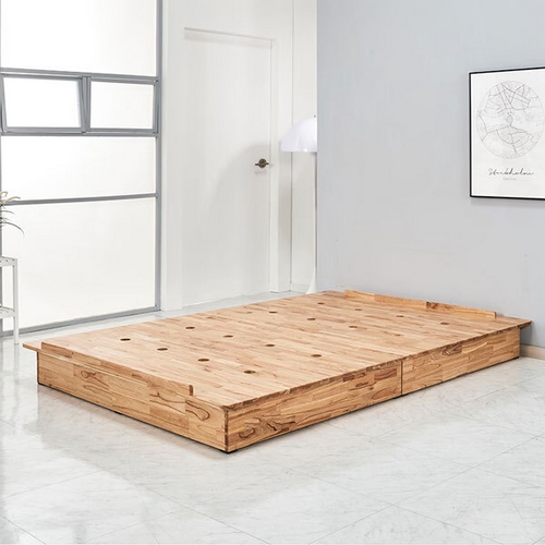 바이탈버브 네스트 참죽원목 무헤드 평상형 침대 SS