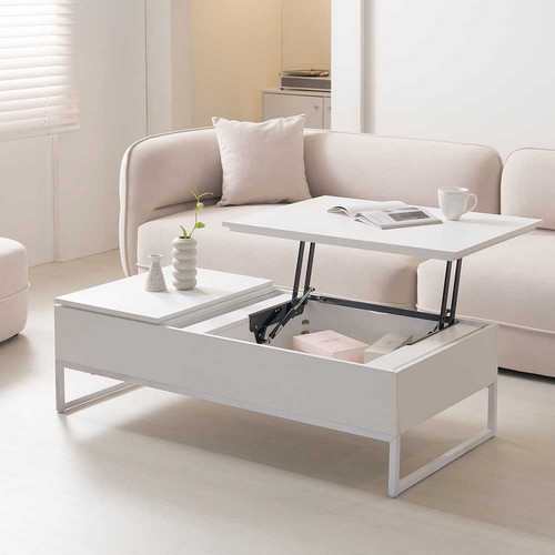 플레인 높이조절 리프트업 소파테이블 1200