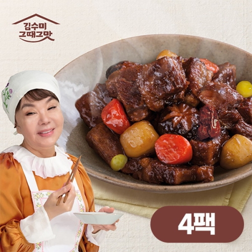 다담 김수미 비법양념 뼈없는 소갈비찜 500g (4개)_이미지