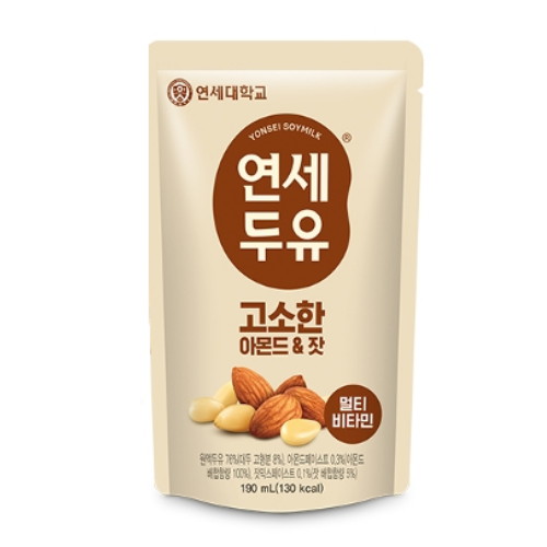 연세우유 연세두유 고소한 아몬드&잣 파우치 190ml (80개)
