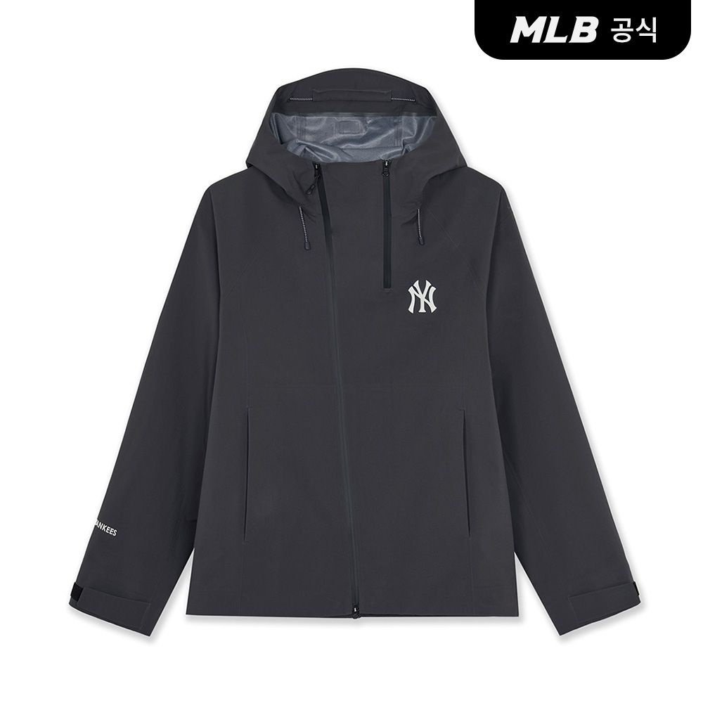 MLB 공용 고프코어 3L 사선 지퍼 바람막이 뉴욕양키스 3AWJB7064-50CGD_이미지