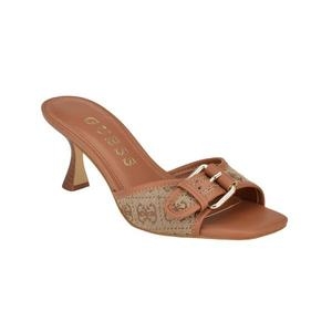 게스 우먼 Dista 버클 키튼 힐 드레스 샌들 샌달 Beige/Brown 로고 10698928