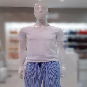  엘르이너웨어 EHR7387WH 연중 80수 남성 반팔런닝
