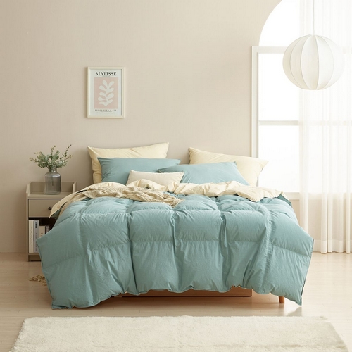 박홍근홈패션 오빌 80수 고밀도면 구스 차렵이불 (싱글 S)_이미지