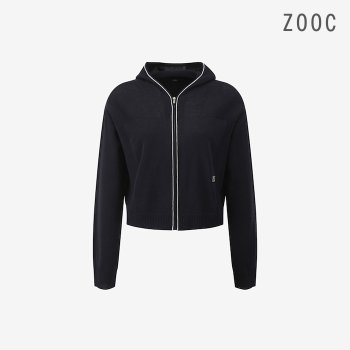 ZOOC 후드넥 집업 크랍 가디건 DN_V252KSL933_이미지